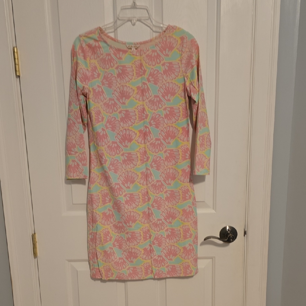 All For Color Pink and Yellow Floral Dress